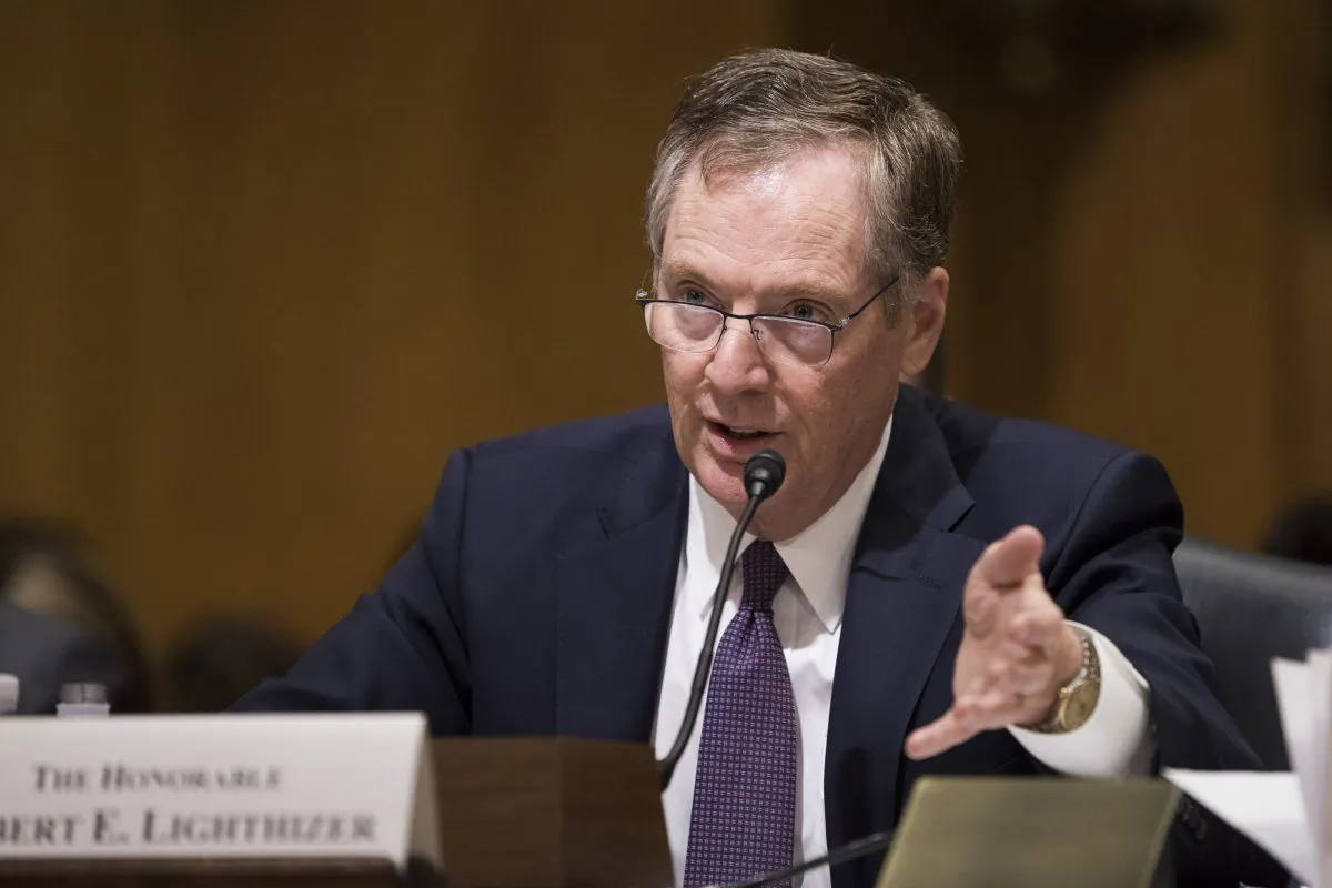 Robert Lighthizer, U.S. trade representative, testifies during a Senate Finance Committee hearing on Capitol Hill in Washington on March 22, 2018. (Samira Bouaou/The Epoch Times)