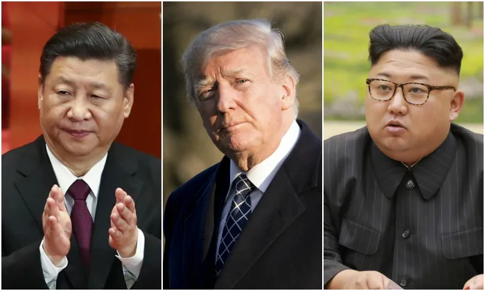 Chinese President Xi Jinping (Lintao Zhang/Getty Images) North Korean leader Kim Jong Un (STR/AFP/Getty Images) President Donald Trump (Samira Bouaou/Epoch Times)