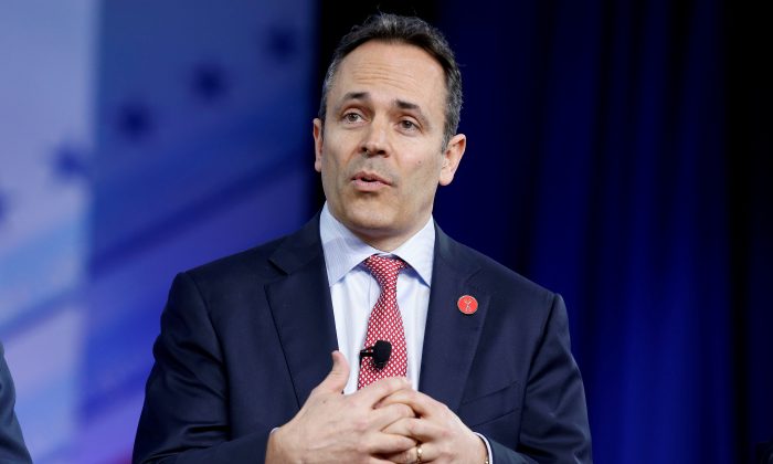 Republican Governor Matt Bevin of Kentucky speaks during the Conservative Political Action Conference (CPAC) in National Harbor, Maryland, on Feb. 23, 2017. (Joshua Roberts/Reuters)