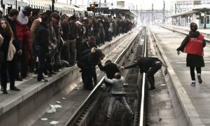 French Rail Unions Take on Macron With Mass Rolling Strikes