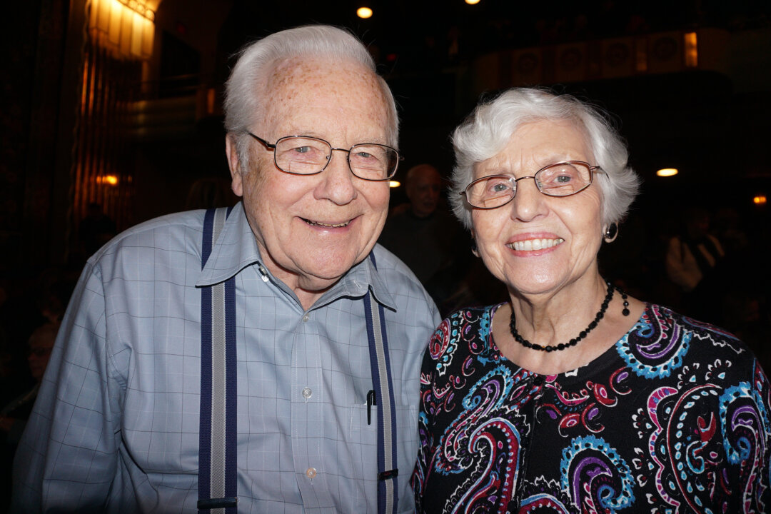 James and Joan Didier attended the Shen Yun performance at the Paramount Theatre in Aurora, Ill., on April 8, 2018. The variety of Shen Yun and the Chinese history it covers moved Ms. Didier. (Stacey Tang/The Epoch Times)