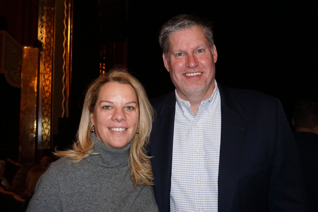 Gail Cerniauskas and her husband attended the Shen Yun performance at the Paramount Theatre in Aurora, Ill., on April 8, 2018. (Catherine Wen/The Epoch Times)
