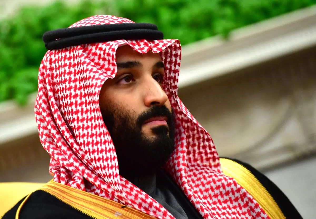 Crown Prince Mohammed bin Salman of the Kingdom of Saudi Arabia is seen during a meeting with President Donald Trump in the Oval Office at the White House on March 20, 2018 in Washington, D.C.  (Kevin Dietsch-Pool/Getty Images)
