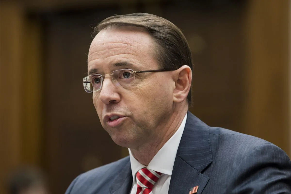 Deputy Attorney General Rod Rosenstein testifies before the House Judiciary Committee about Special Counsel Robert Mueller's investigation of Russia's alleged election interference in 2016, in Washington on Dec. 13, 2017. (Samira Bouaou/The Epoch Times)