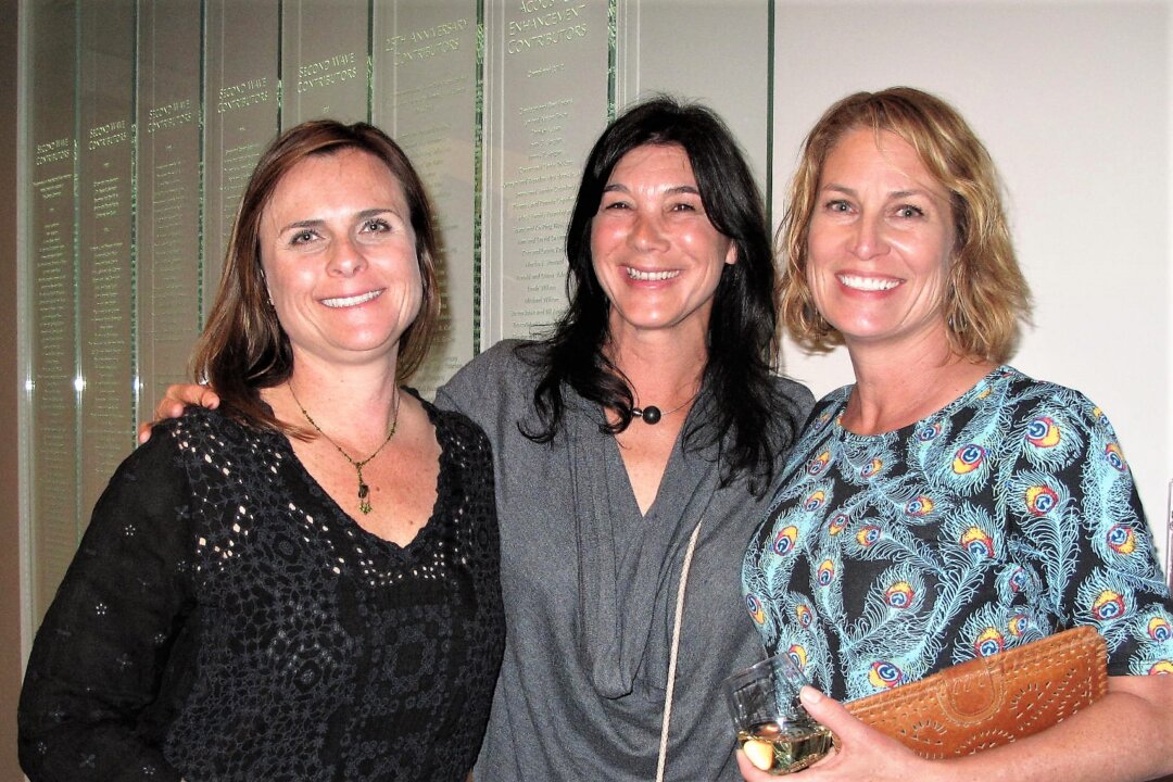 (L to R) Lisa Boyd, a registered nurse, Cory Wolf, co-owner of Oak Park equestrian facility, and Bonnie Luther, a preschool director, enjoyed the Shen Yun performance at the Performing Arts Center San Luis Obispo, in San Luis Obispo, Calif., on April 18, 2018. "Amazing, highly recommended," said Ms. Luther. "Very visually captivating," said Ms. Boyd. (Yaning Liu/Epoch Times)