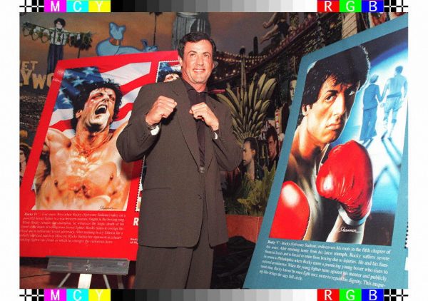Actor Sylvester Stallone poses for photographers i