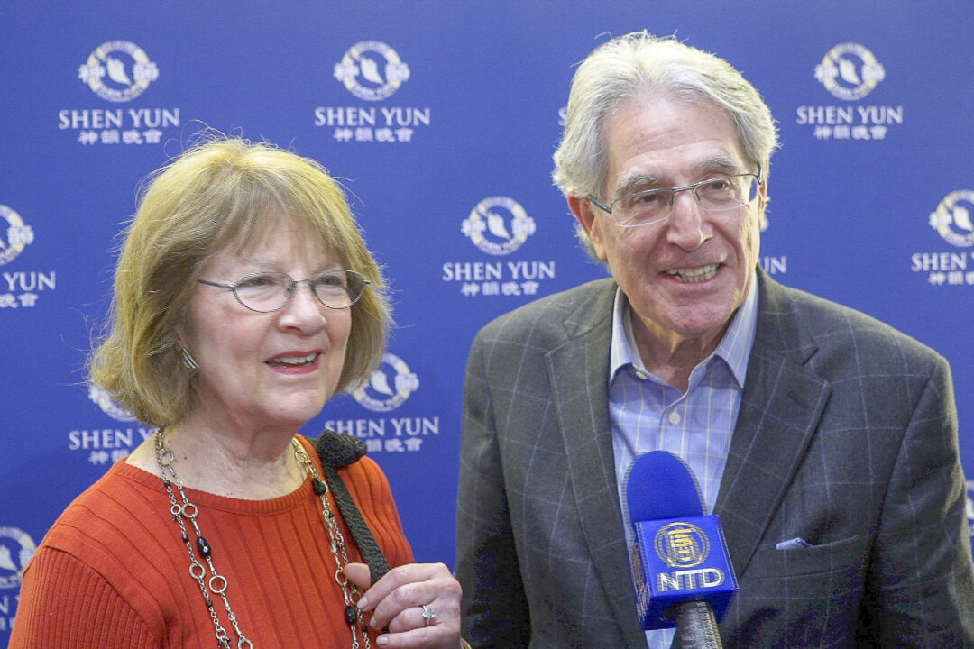 Barry Kolevzon and his wife attended Shen Yun's evening performance at The Performing Arts Center, Purchase College SUNY in Purchase, N.Y., on April 22, 2018. "Spectacular. The athleticism, the costuming, the choreography—is beyond my wildest expectation," said Mrs. Kolevzon. (NTD Television)