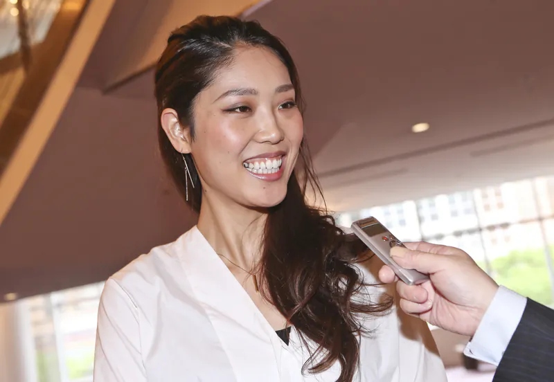 Miho Takahashi attended Shen Yun's matinée performance at the Kawaguchi Comprehensive Cultural Center Lilia, in Kawaguchi, Japan, on April 24, 2018. (Yu Gang/The Epoch Times)