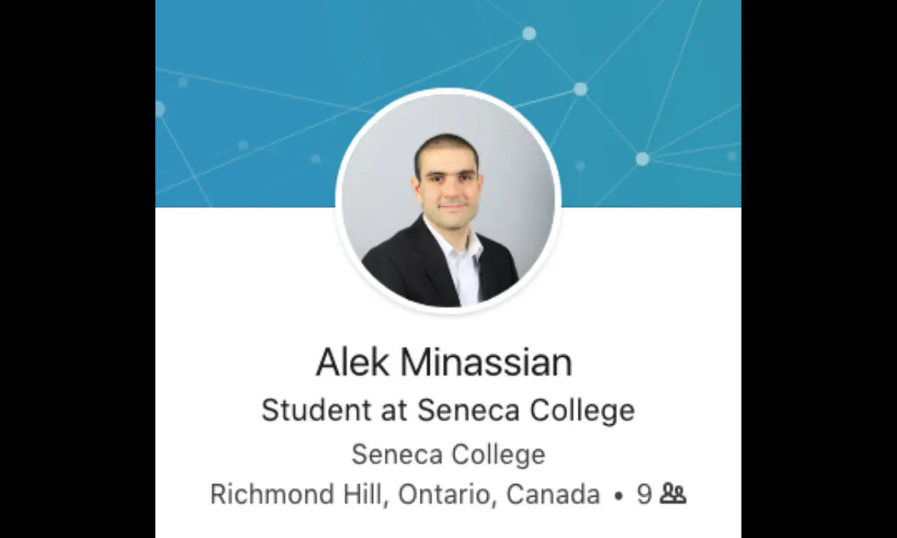 Alek Minassian suspected to be the van driver who struck multiple people along a major intersection in north Toronto, Ontario, Canada, on April 24, 2018. (Screenshot via LinkedIn)