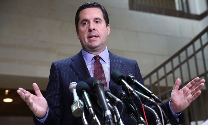 House Permanent Select Committee on Intelligence Chairman Devin Nunes (R-Calif.) speaks to reporters during a press conference at the U.S. Capitol in Washington on March 22, 2017. (Win McNamee/Getty Images)