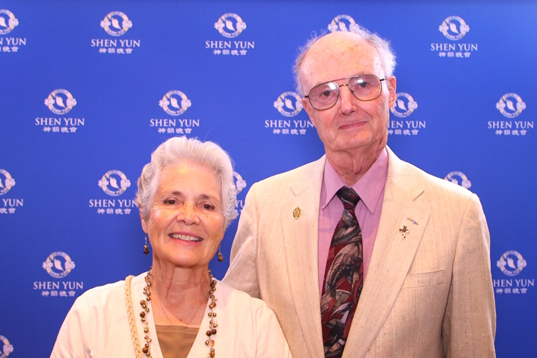 Retired entrepreneur Jerry Hagans and his wife, Carolee, enjoyed the Shen Yun afternoon performance at the McCallum Theatre in Palm Desert, Calif., on April 27, 2018. Mr. Hagans is the founder of Hagans Enterprises, Inc., which primarily operates under the name "Miracle-Ear" in the hearing aids business. "The divine power surrounded us, so it was lovely," Mrs. Hagans said. (Annie Wang/NTD Television)
