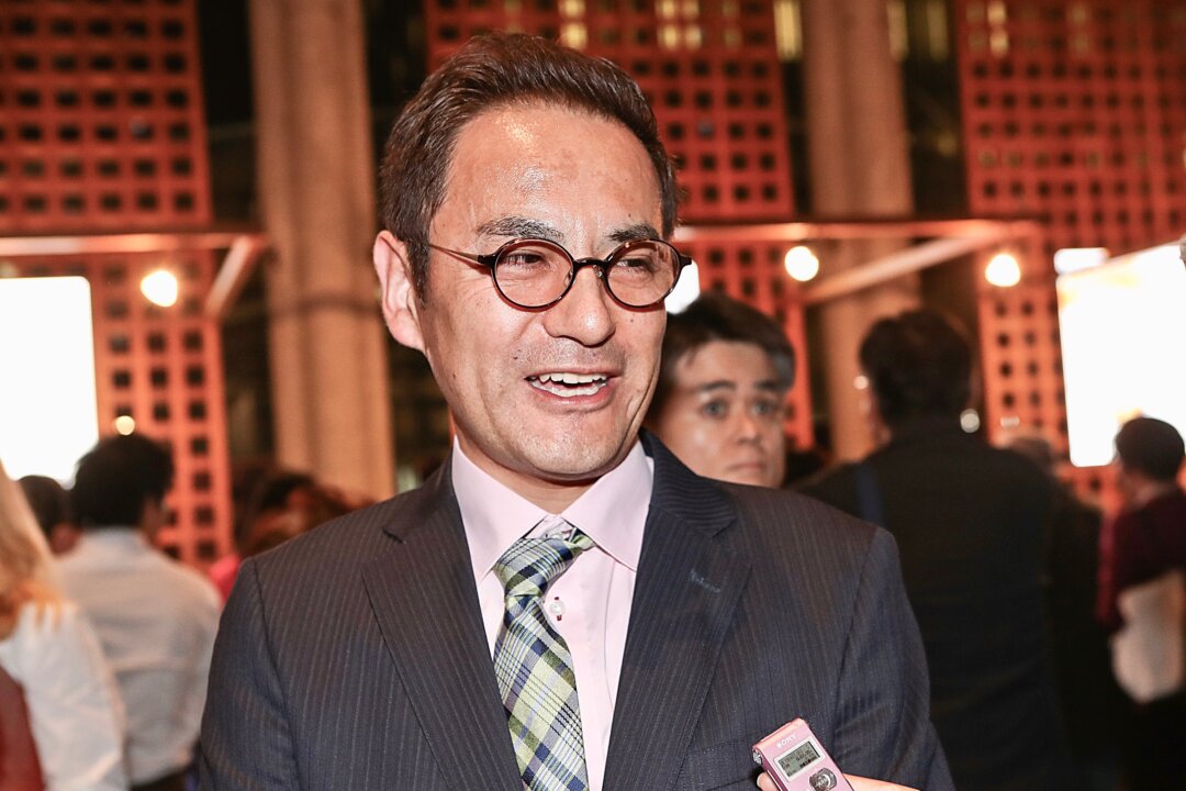 Mr. Fukumoto, Enterprise president, attended the Shen Yun performance at Hyogo Performing Arts Center in Nishinomiya, Japan, on April 27, 2018. (Yu Gang/The Epoch Times)