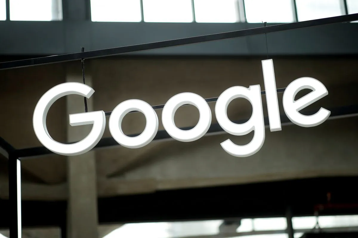 The Google logo is seen at the "Station F" start up campus in Paris, France, Feb. 15, 2018. (Reuters/Benoit Tessier/File Photo)