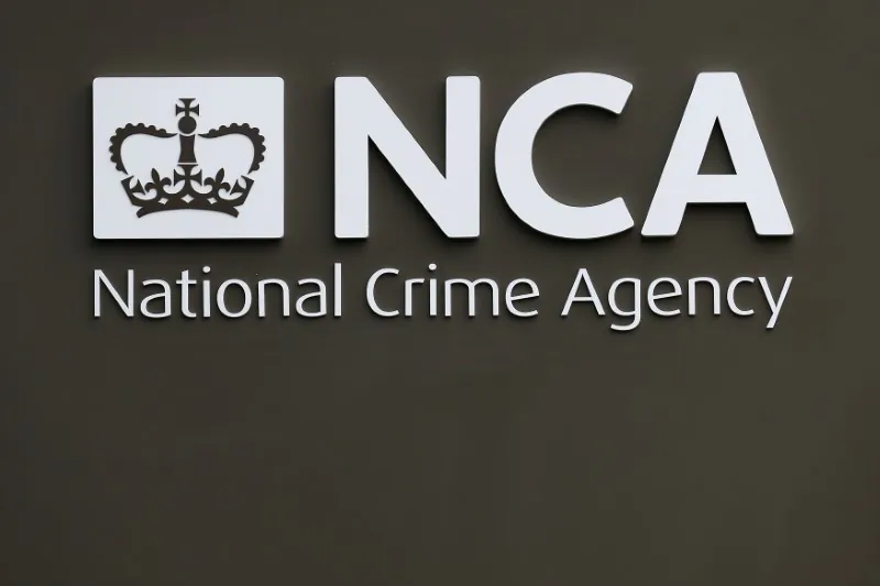 A sign is seen outside the National Crime Agency headquarters in London Oct. 7, 2013. (Stefan Wermuth/Reuters)