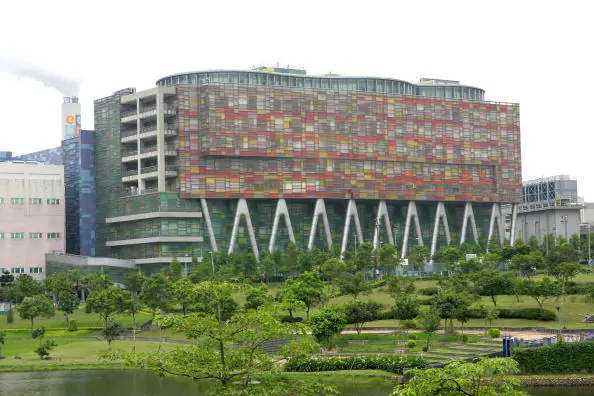 The Inotera Memories headquarters stand in Taoyuan City, Taiwan on June 24, 2009. The U.S.-based Micron, the world's largest chipmaker, acquired Inotera in 2016. (Maurice Tsai/Bloomberg via Getty Images)