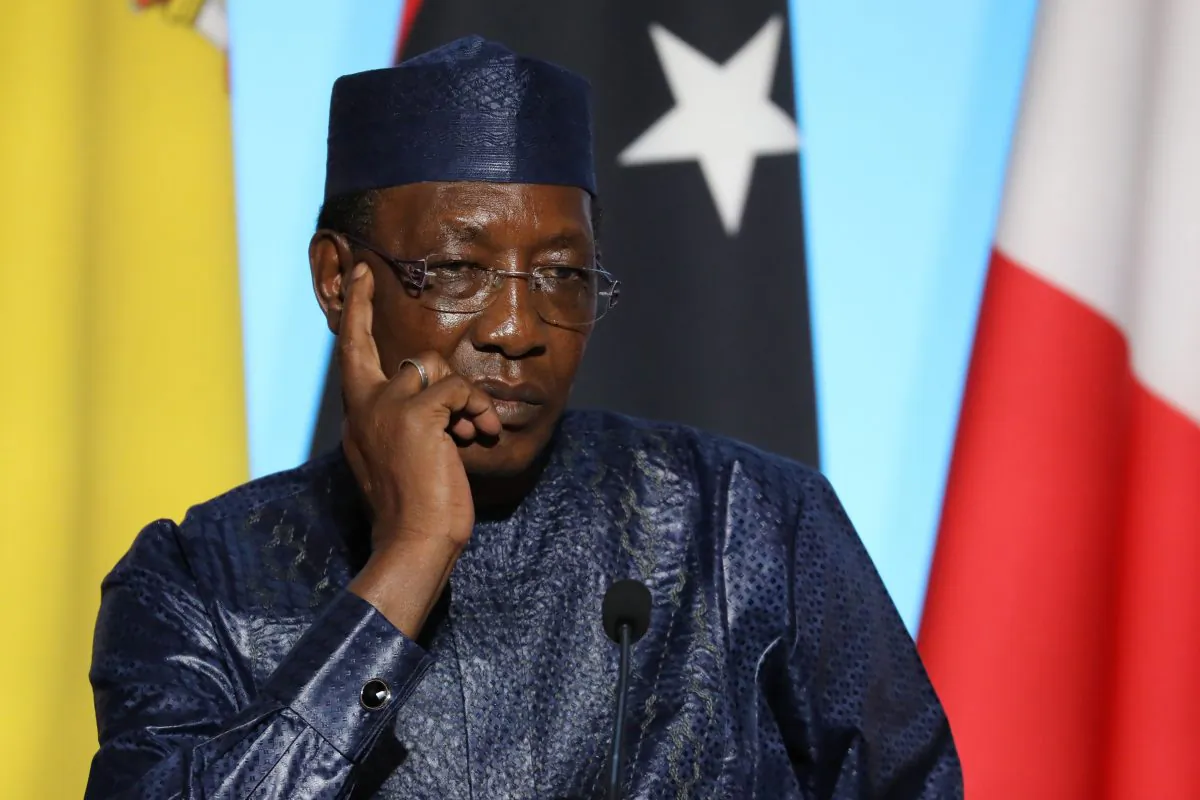 Chadian President Idriss Dèby attends a meeting with EU and African leaders at the Elysee Palace in Paris, France, on Aug. 28, 2017. (Pludovic Marin/AFP/Getty Images)