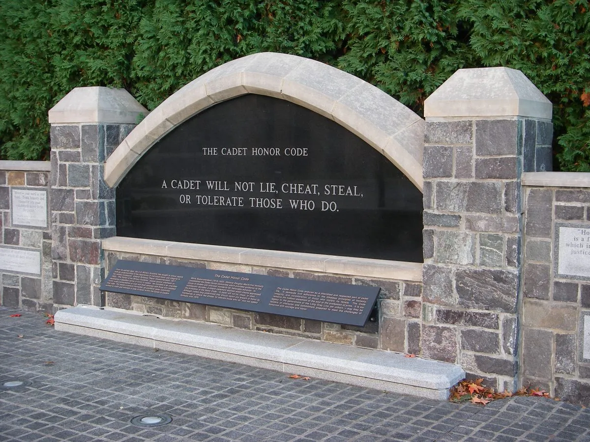 The Cadet Honor Code memorial at the United States Military Academy, West Point, NY, Jan. 1, 2006. (Vincent J. Bove)