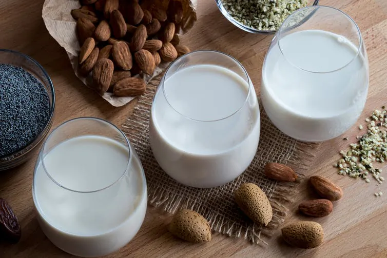 Plant-based milks made from nuts, seeds and peas are becoming big business.(Shutterstock)