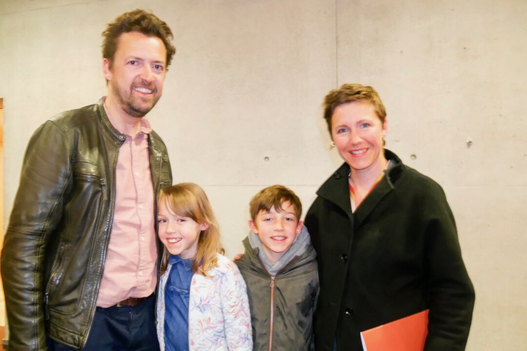 Film director Geoffrey Enthoven and his family enjoyed Shen Yun Performing Arts at Concertgebouw in Bruges, Belgium, on May 1, 2018. (The Epoch Times)
