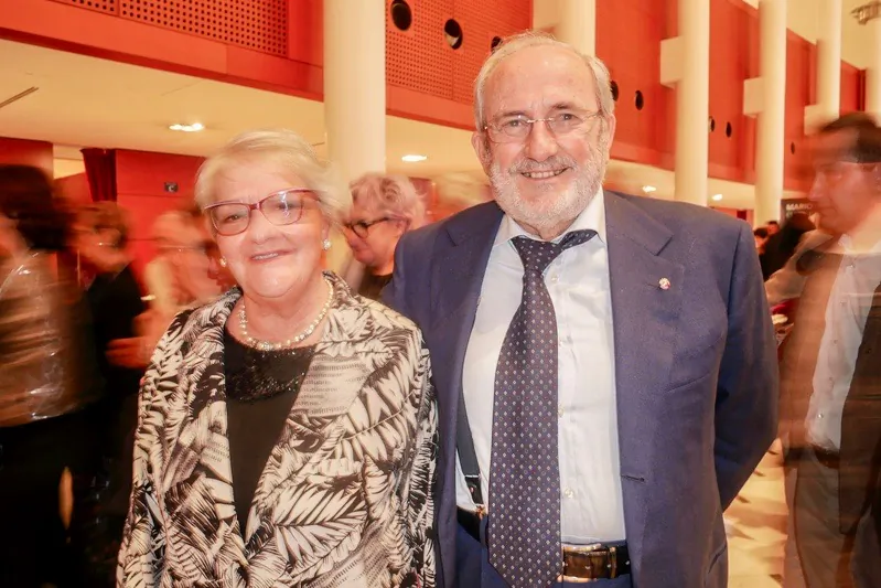 Claudio Bordini, a former executive of the Eni multinational energy company, and his wife enjoyed Shen Yun Performing Arts at Teatro degli Arcimboldi in Milan on April 22, 2018. (The Epoch Times)