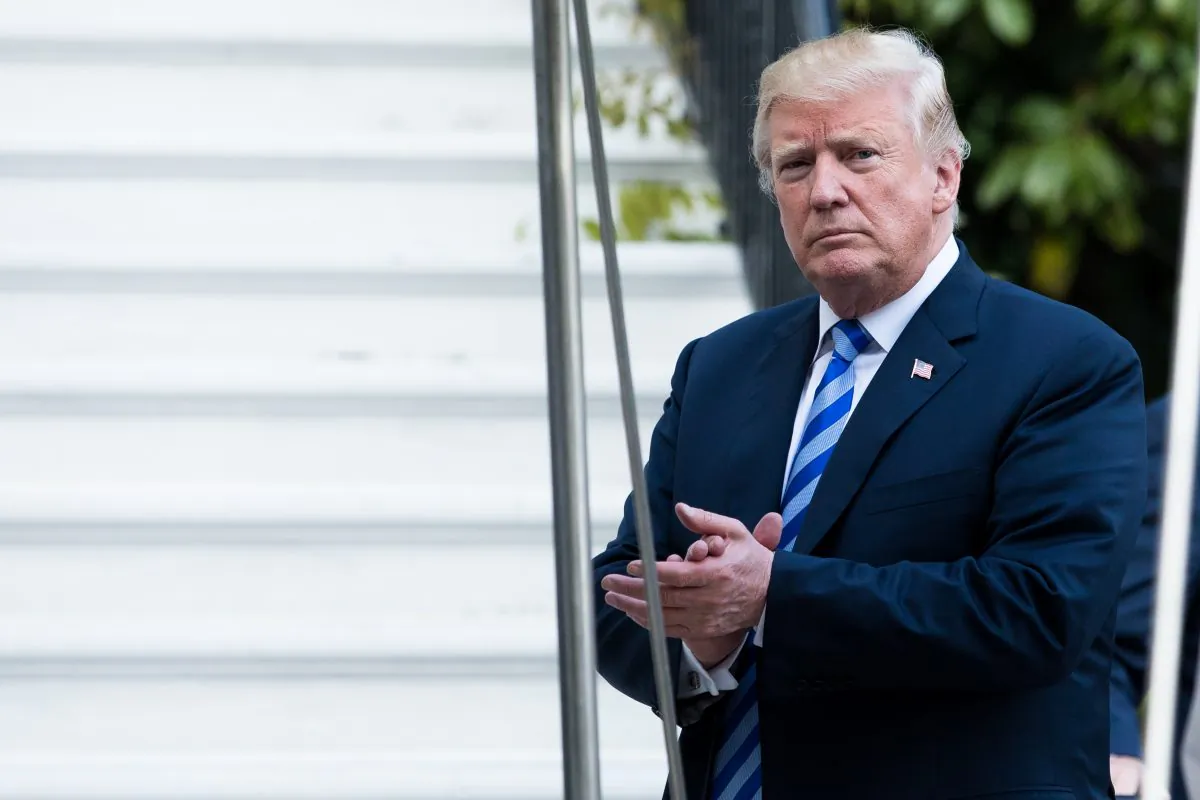 President Donald Trump returns from Dallas, Texas, to the White House in Washington on May 4, 2018. (Samira Bouaou/The Epoch Times)