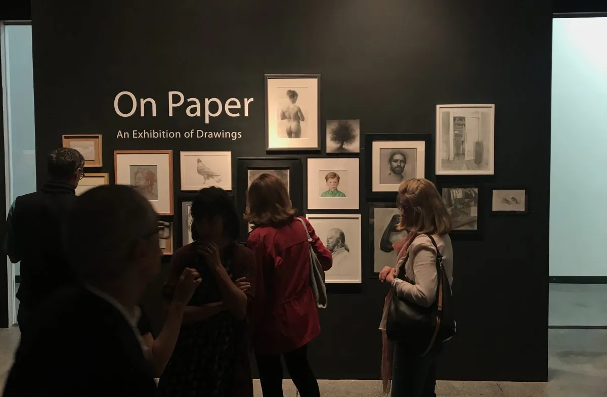 The opening of "On Paper, An Exhibition of Drawings" at The Florence Academy of Art - U.S. in Mana Contemporaery in Jersey City on April 29, 2018. (Milene Fernandez/The Epoch Times)