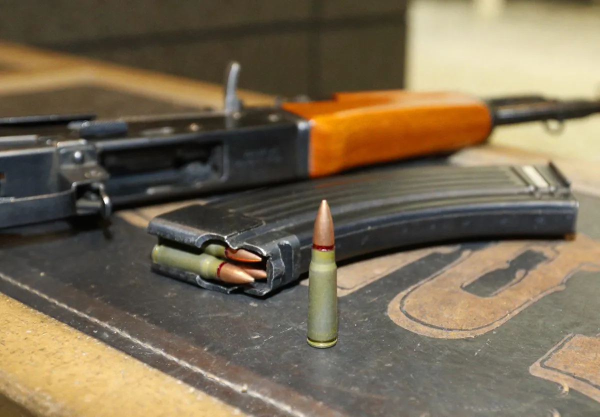 An AK-47 rifle is shown in a stock photo. Jean-Bernard Lasnaud, allegedly an infamous arms dealer, was arrested May 4 in Spain. (George Frey/Getty Images)
