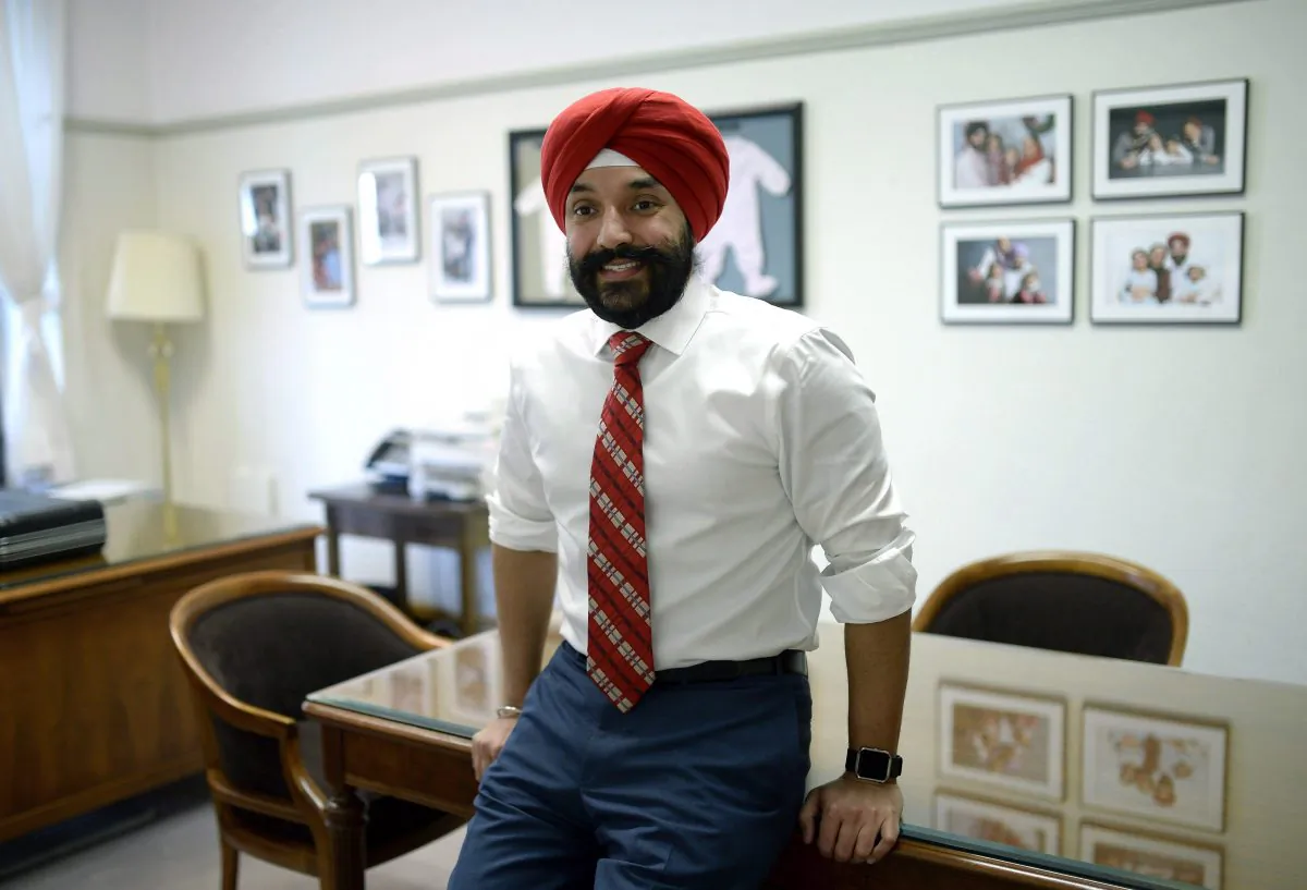Minister of Innovation, Science and Economic Development Navdeep Bains at his Parliament Hill office on May 1, 2018. (The Canadian Press/Justin Tang)