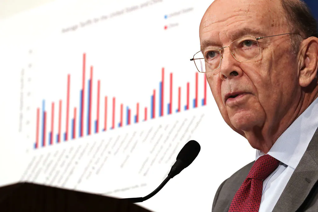 U.S. Commerce Secretary Wilbur Ross delivers keynote remarks during the Newsmakers Luncheon at the National Press Club in Washington on May 14. (Chip Somodevilla/Getty Images)