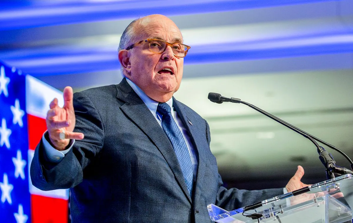 President Donald Trump's lawyer and former Mayor of New York City Rudy Giuliani in Washington on May 5, 2018. (Tasos Katopodis/Getty Images)
