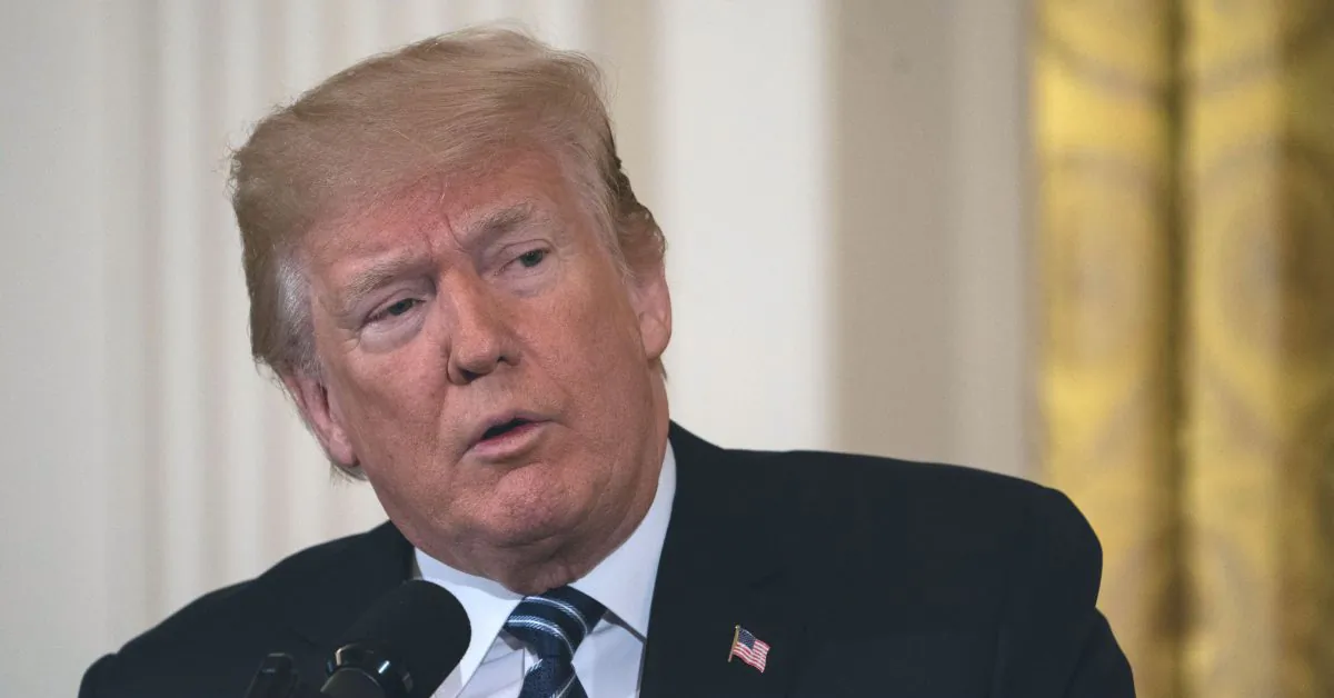 President Donald Trump addresses a meeting on prison reform at the White House in Washington, DC, on May 18, 2018. (NICHOLAS KAMM/AFP/Getty Images)