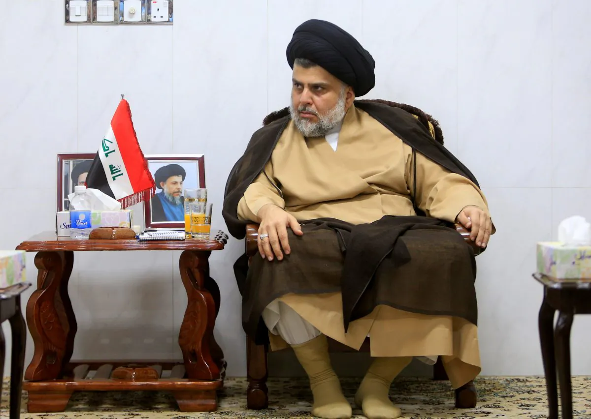 Iraqi Shi'ite cleric Muqtada al-Sadr meets with ambassadors of Turkey, Jordan, Saudi Arabia, Syria and Kuwait, in Najaf, Iraq May 18, 2018. (Reuters/Alaa al-Marjani)