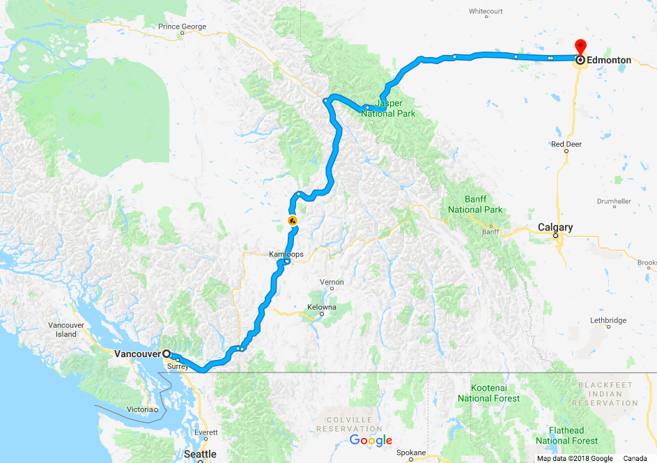 Trans Mountain Pipeline Route