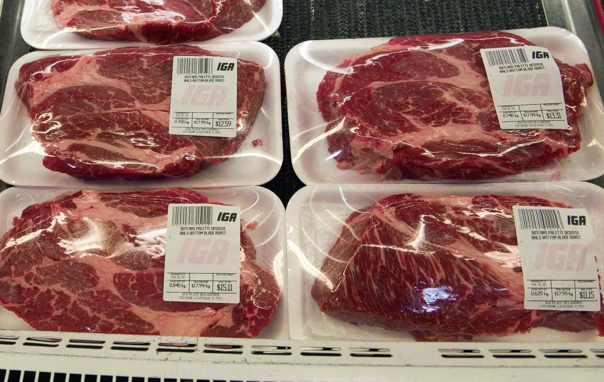 Packaged meat at a grocery store in Montreal. A national study says confusing and unnecessary best-by labels on food are a major cause of food waste in Canada. (The Canadian Press/Ryan Remiorz)