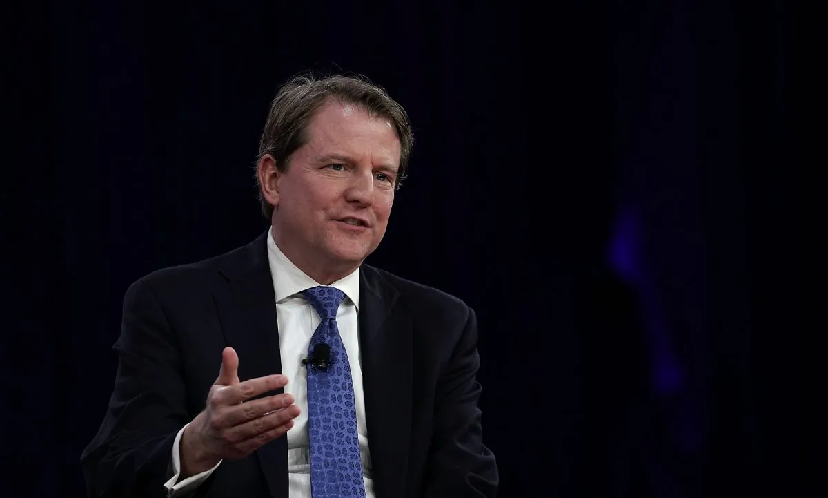 Then-White House Counsel Don McGahn in National Harbor, Md., on Feb. 22, 2018. (Alex Wong/Getty Images)