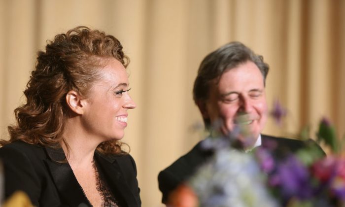 Comedian Michelle Wolf at the 2018 White House Correspondents' Dinner at the Washington Hilton on April 28. Wolf was criticized for her lewd and cruel jokes about Press Secretary Sarah Huckabee Sanders. (Tasos Katopodis/Getty Images)
