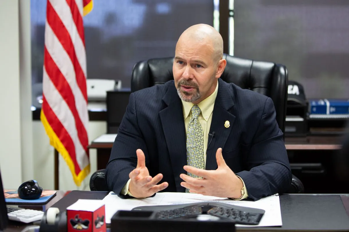 Arizona DEA Special Agent in Charge Doug Coleman at his office in Phoenix, Ariz., on May 24, 2018. (Samira Bouaou/The Epoch Times)