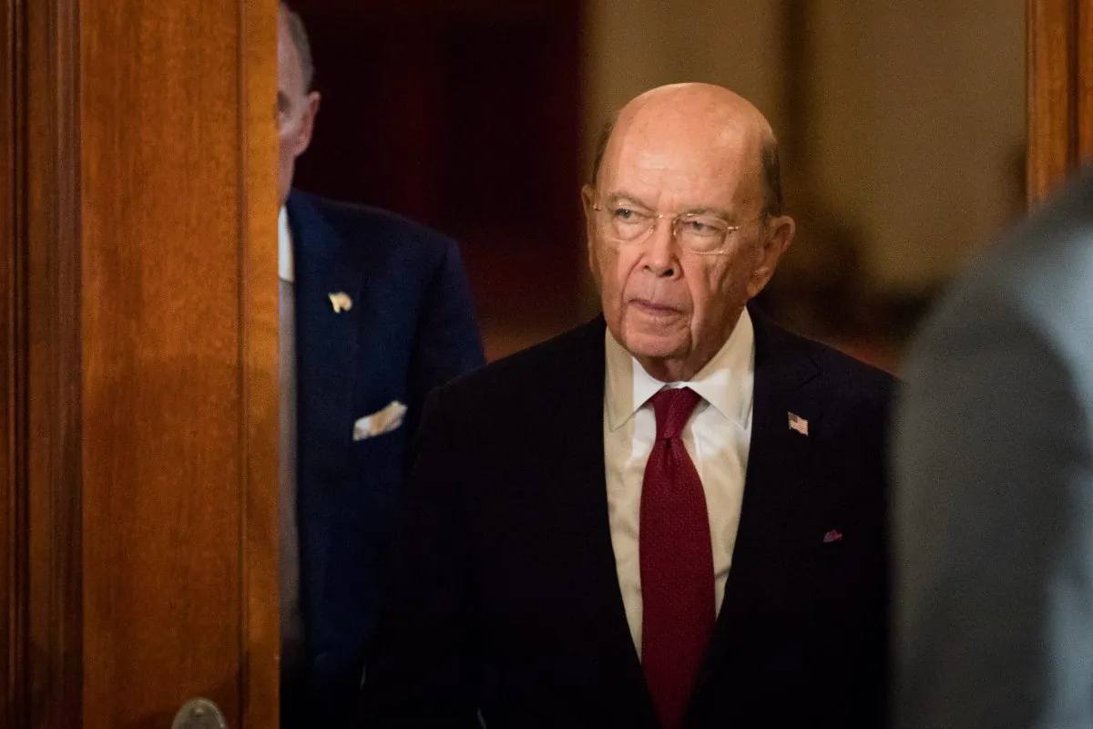 Secretary of Commerce Wilbur Ross enters the East Room of the White House in Washington on April 3, 2018. (Samira Bouaou/The Epoch Times)
