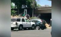 Woman Goes Outside Home to See SUV Ramming into Car Again and Again