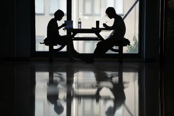 Chinese students study in a building at a university in Beijing on May 30, 2013. (Wang Zhao/AFP/Getty Images)