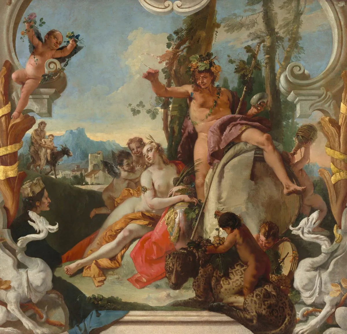 “Bacchus and Ariadne,” circa 1743–1745, by Giovanni Battista Tiepolo, following conservation treatment. Oil on canvas. (National Gallery of Art, Washington, Timken Collection)