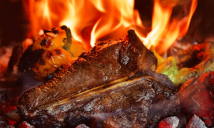 Caveman Porterhouse With Pepper Hash