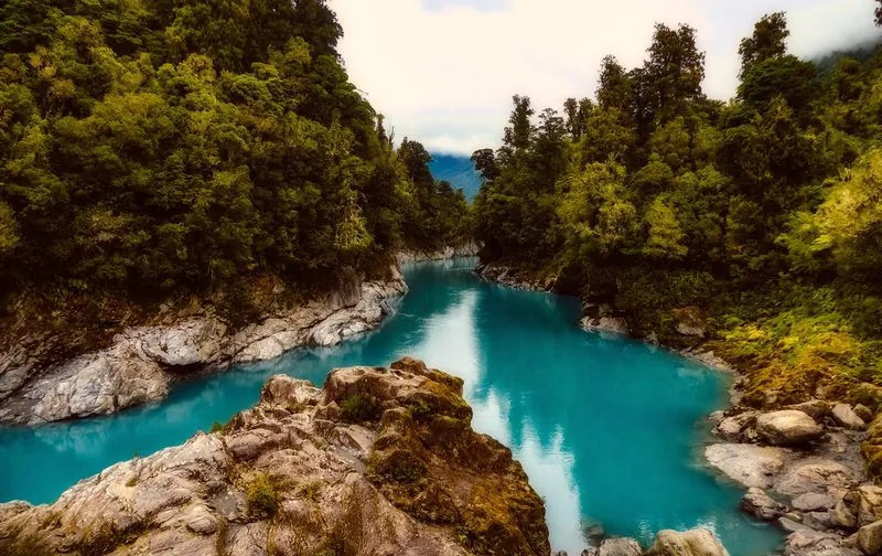 River and Stream landscape in New Zealand. (Public Domain)