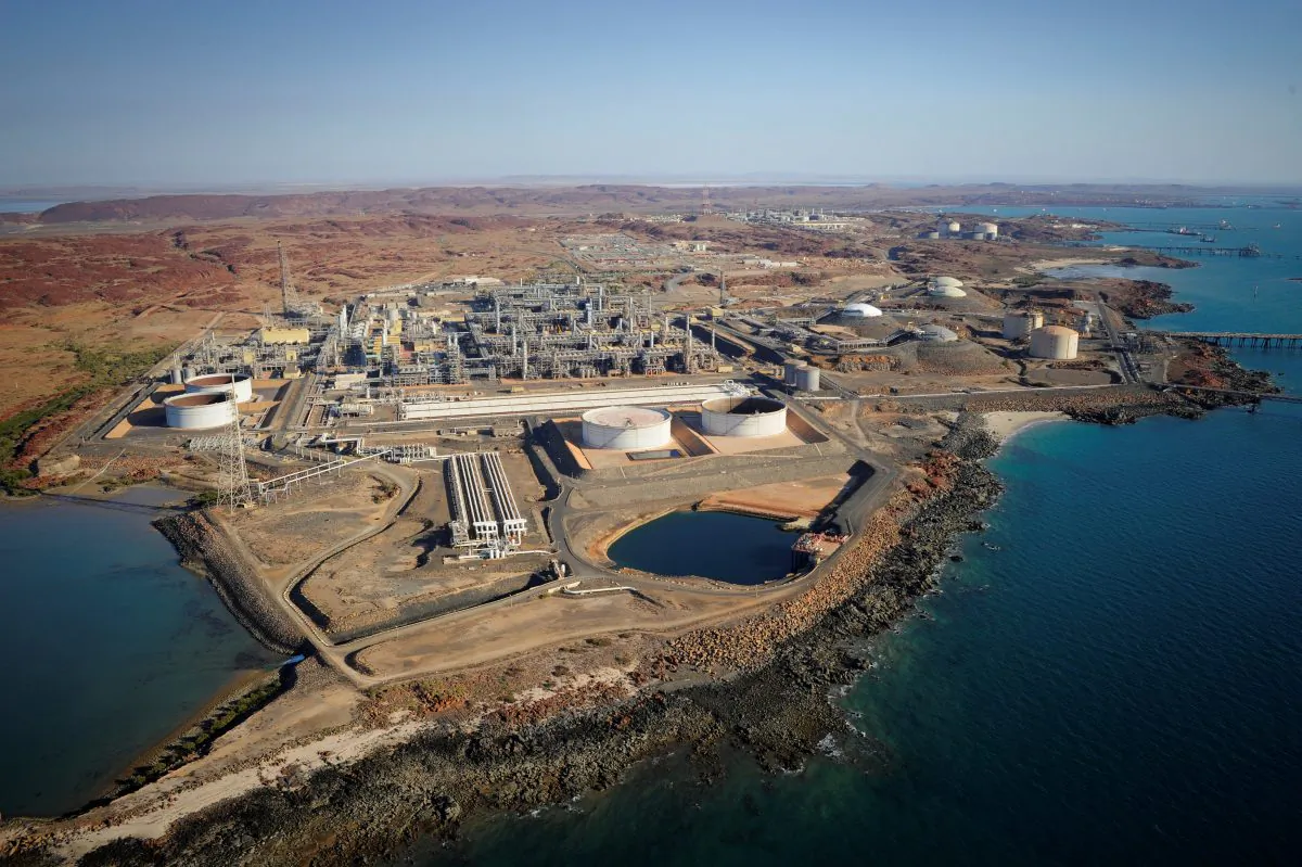 The Karratha Gas Plant in Australia is seen in this undated handout photo. (Woodside/Handout via Reuters)