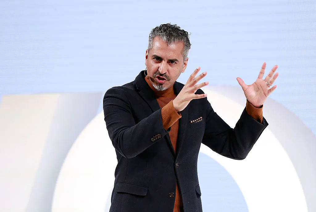 Maajid Nawaz speaks on stage as The Business of Fashion presents VOICES on Dec. 2, 2016 in Oxfordshire, England. (John Phillips/Getty Images for The Business of Fashion)