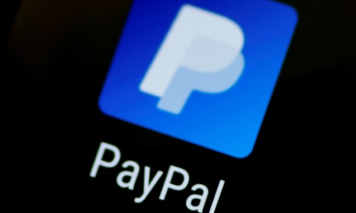 The PayPal app logo seen on a mobile phone in this illustration photo on Oct. 16, 2017.   (Thomas White/Illustration/REUTERS)