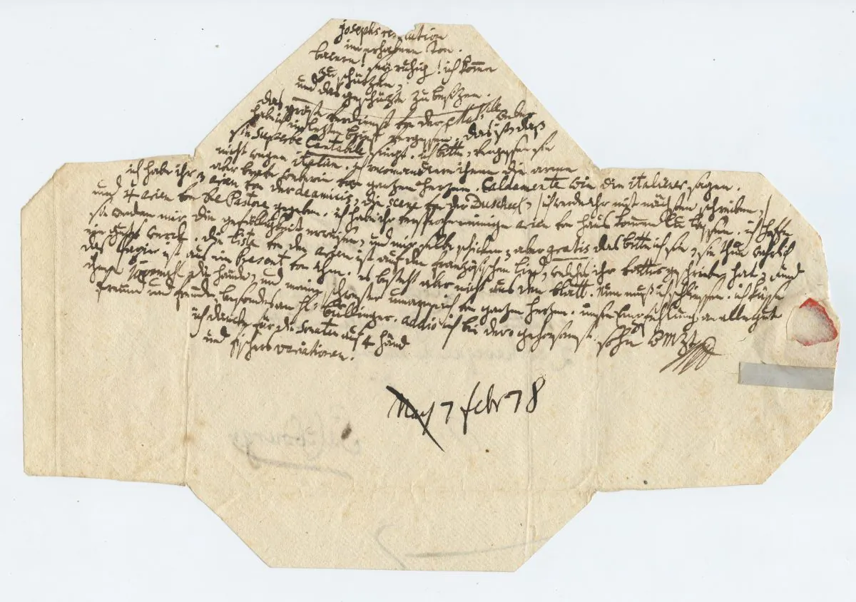 Wolfgang Amadeus Mozart (1756–1791). Concluding portion of an autograph letter signed, to his father, Leopold Mozart, [Mannheim], 7 February 1778. Collection of Pedro Corrêa do Lago. (The Morgan Library & Museum)
