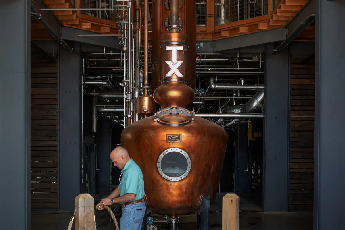 Co-founder Leonard Firestone at the Firestone & Robertson Whiskey Ranch in Forth Worth, Texas. (REUTERS/Adrees Latif)