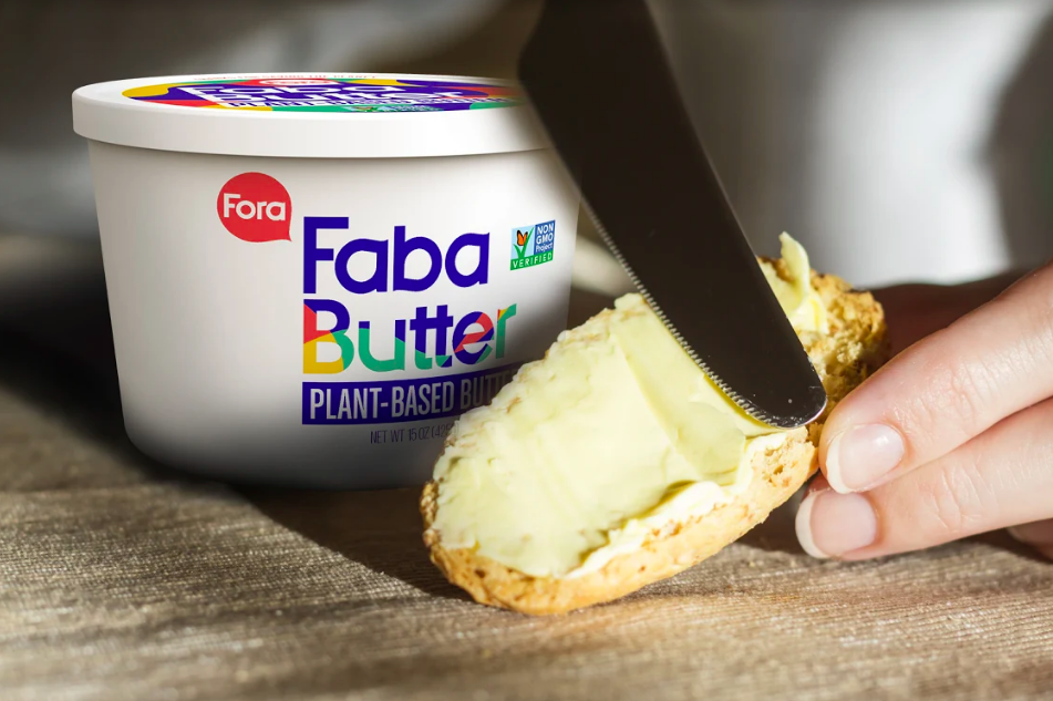 FabaButter is plant-based, and made with aquafaba, the water used to cook chickpeas. (Courtesy of Fora)