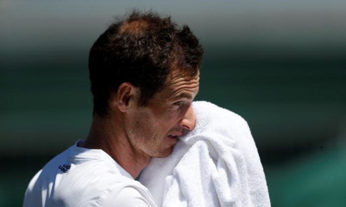 Britain's Andy Murray during practice on June 30, 2018.     (REUTERS/Peter Nicholls)